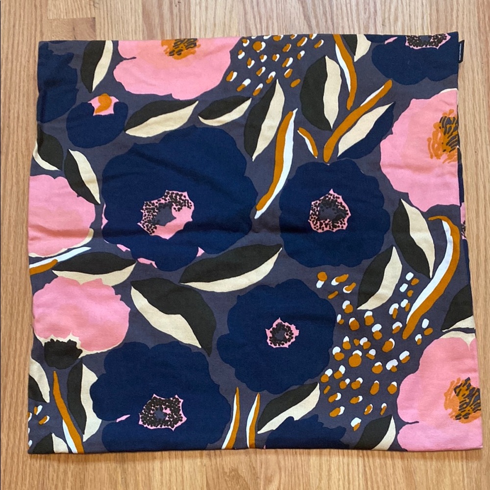 Marimekko Rosarium Grey Large Throw Pillow 20” x 20”